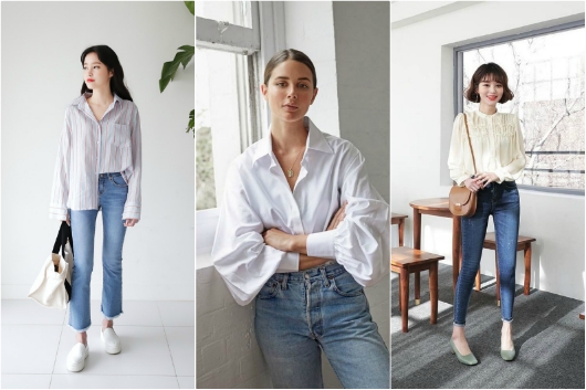Cách Phối Áo Sơ Mi Với Quần Jeans Nữ Đẹp Nhất